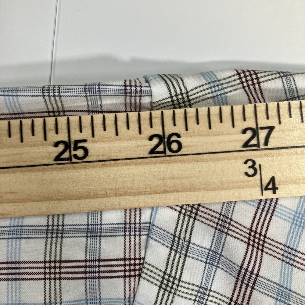 Peter Millar Summer Comfort Shirt L Blue Red Tattersall Check Plaid Button Down - Picture 14 of 16